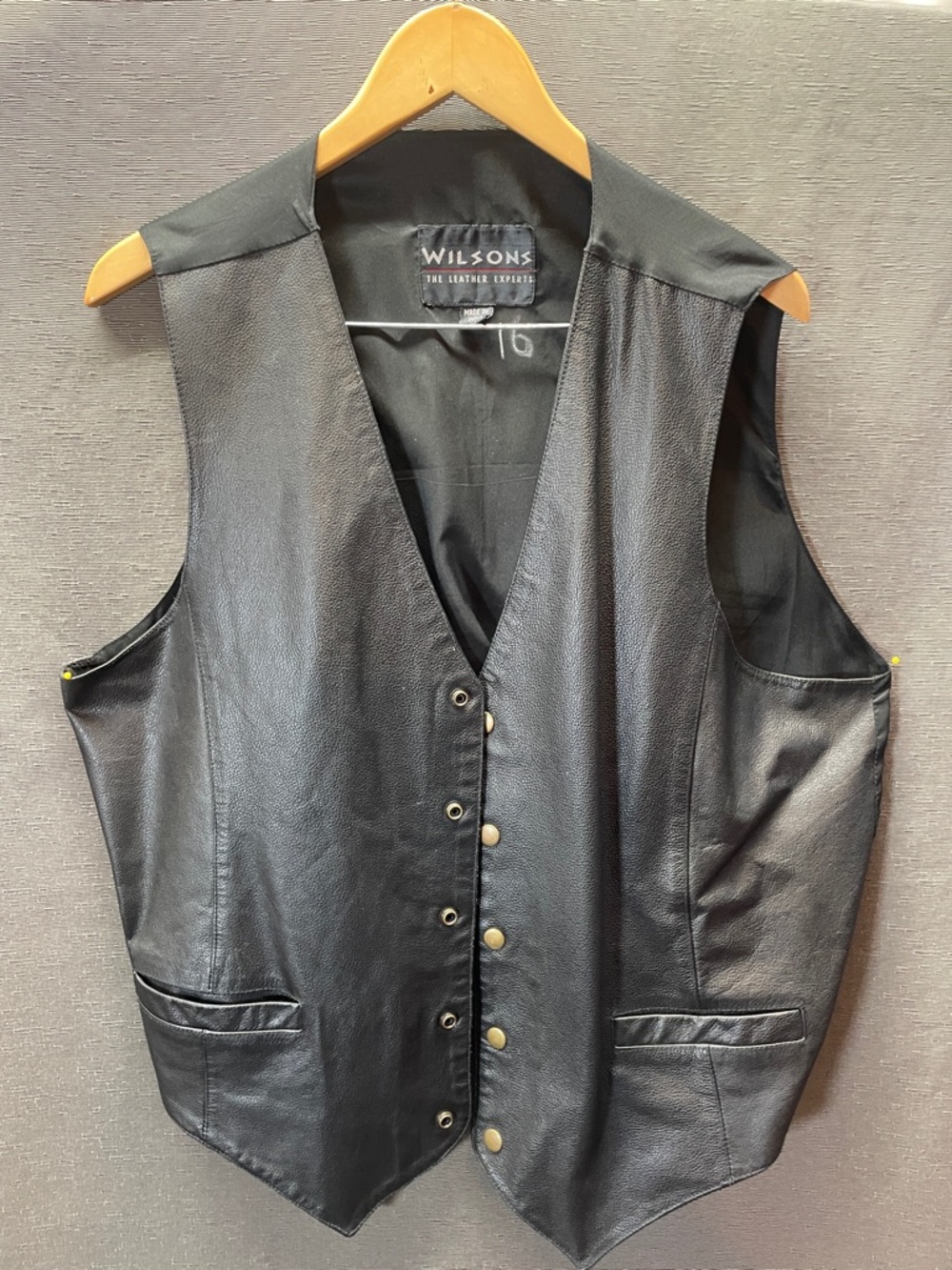 Wilson Men’s Black Leather Vest